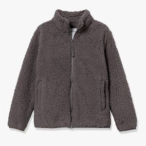 Amazon Essentials Gray Sherpa Fleece Jacket size Small (6/7)